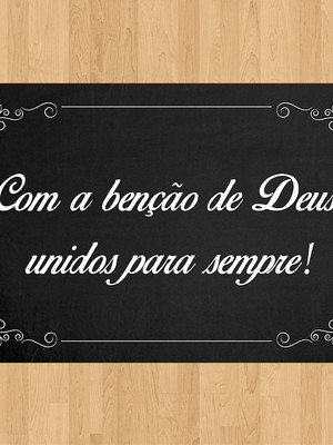 Plaquinha de casamento