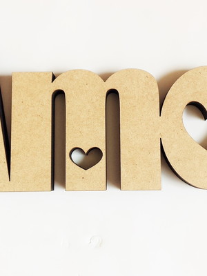 Amor coração mdf