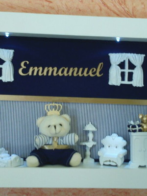 Porta maternidade cenário com led e urso