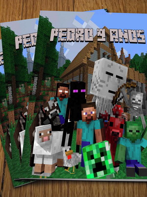 Revista de colorir com giz minecraft