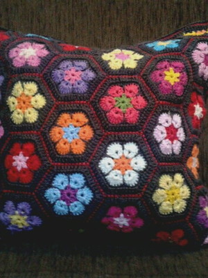Capa para almofada em croche