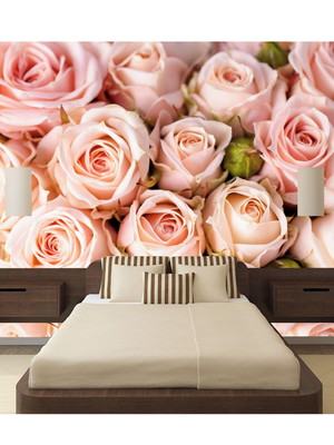 Papel parede flores adesivo rosas 25