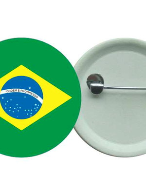 Brasil bandeira botton 3,5