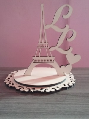 Topo de bolo - torre eiffel