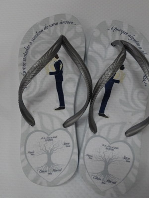 Chinelos personalizado de casamento