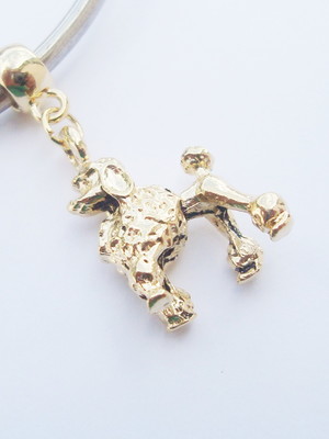 Pingente banhado a ouro 18k - poodle