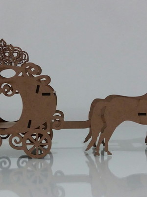 Kit com 5 cachepots carruagem com coroa