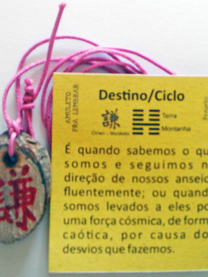 Amuleto destino/ciclo - pra lembrar