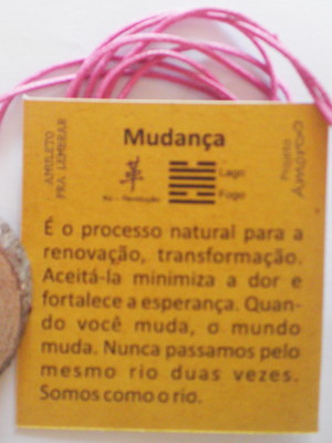 Amuleto mudança - pra lembrar