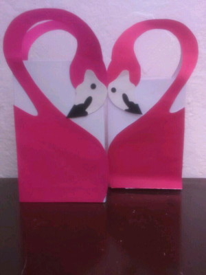 Kit com 5 sacola personalizada flamingo