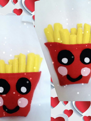 Almofadas em feltro batata-frita