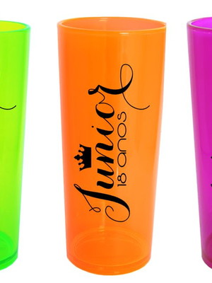Balada copos long drink neon