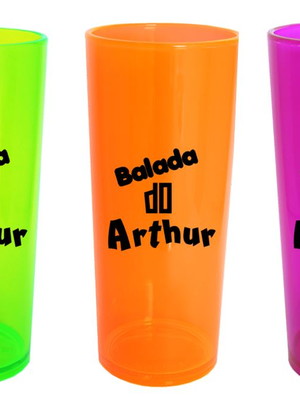 Balada copos long drink neon