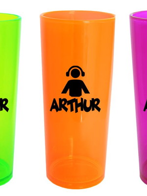 Balada copos long drink neon