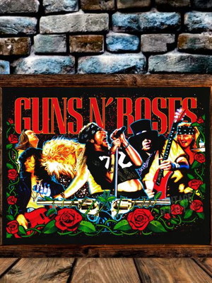 Quadro vintage da banda guns n'roses