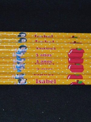 54 lápis personalizados