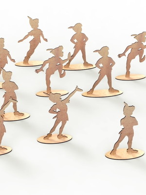 Peter pan enfeite de mesa mdf 15 pças