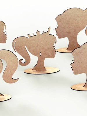 Princesa barbie enfeite de mesa mdf 5 pç