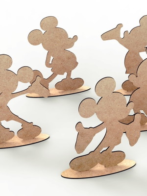 Mickey mouse enfeite de mesa mdf 5peças