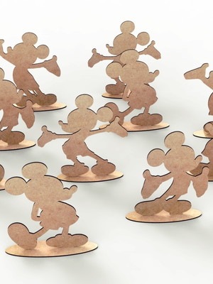 Mickey mouse enfeite de mesa mdf 10peças