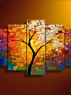 Quadro abstrato moderno com relevos