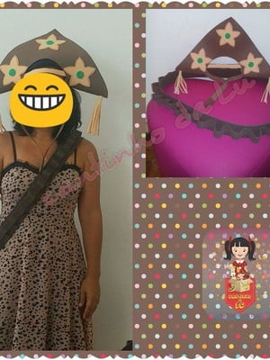 Kit chapéu e cartucheira cangaceiro