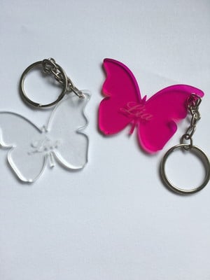 Kit chaveiro modelo borboleta acrílico