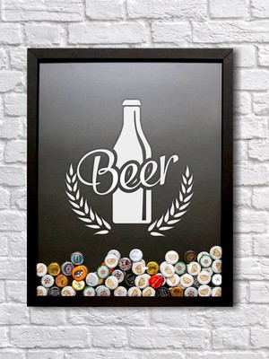 Quadro porta tampinha garrafa beer mp