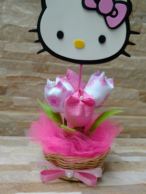 Centro de mesa hello kitty