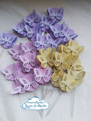 Topper 3d - borboletas