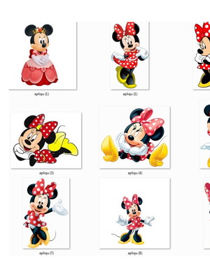 Aplique frame com nome minnie