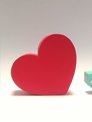 Letra 3d com caixa coração