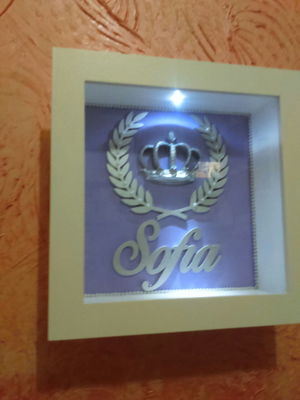 Quadro com led e vidro