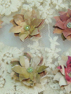 Flores para scrapbooking - 10 flores.
