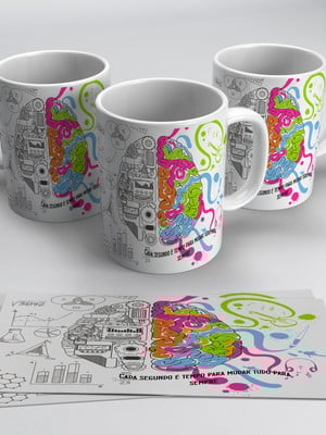 Caneca porcelana profissões - psicologia