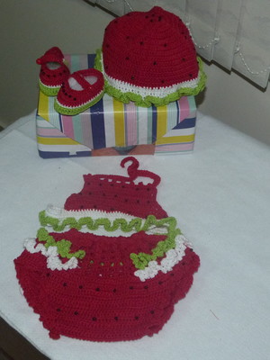 Conjunto verão em croche bebê