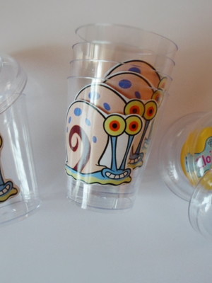 Copinho mouse com tampa bob esponja