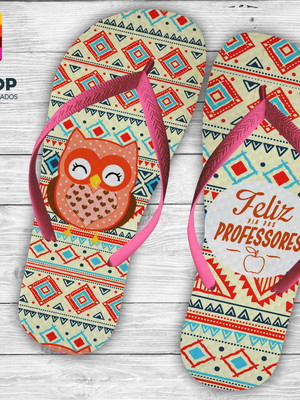 Chinelo personalizado-dia do professor