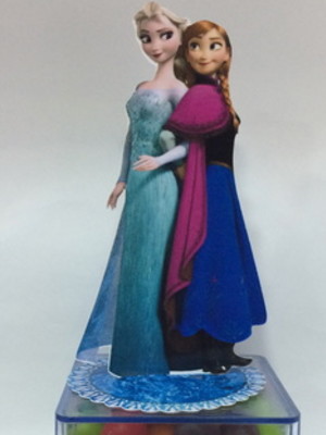 Aplique frozen 3d - 9cm com tag nome