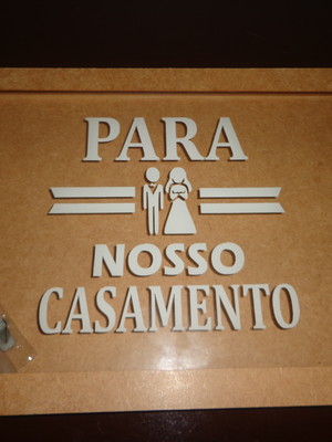 Quadro com vidro para nosso casamento