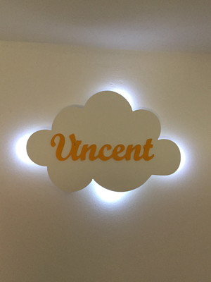 Nuvem p com nome luminaria led