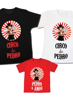 Kit família circo do mickey com 3 pçs