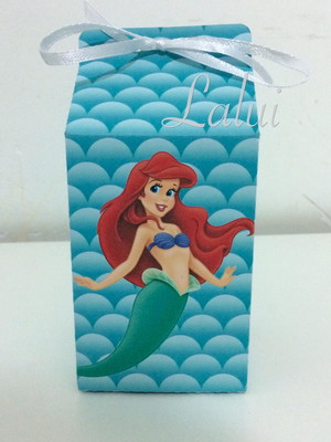 Caixa milk - ariel pequena sereia