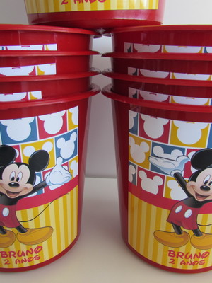 Balde pipoca mickey
