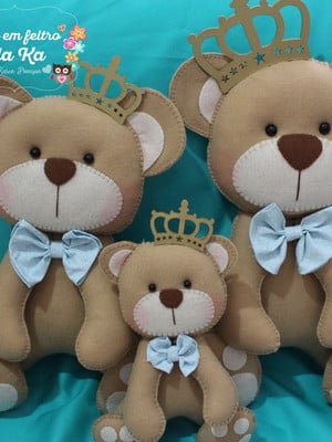 Trio de urso em feltro