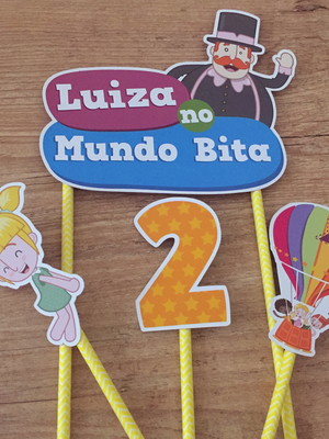 Topper / topo de bolo mundo bita