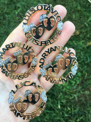 Mandala corações e pézinhos