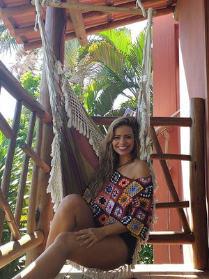 Blusa croche squares