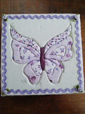 Caixa patchwork - série butterfly