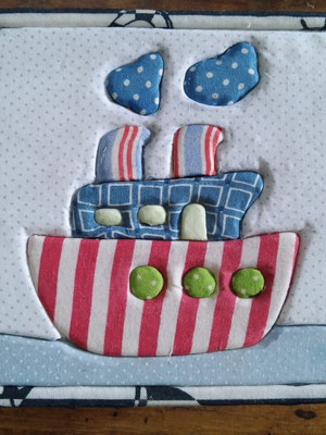 Caixa patchwork navio marinheiro